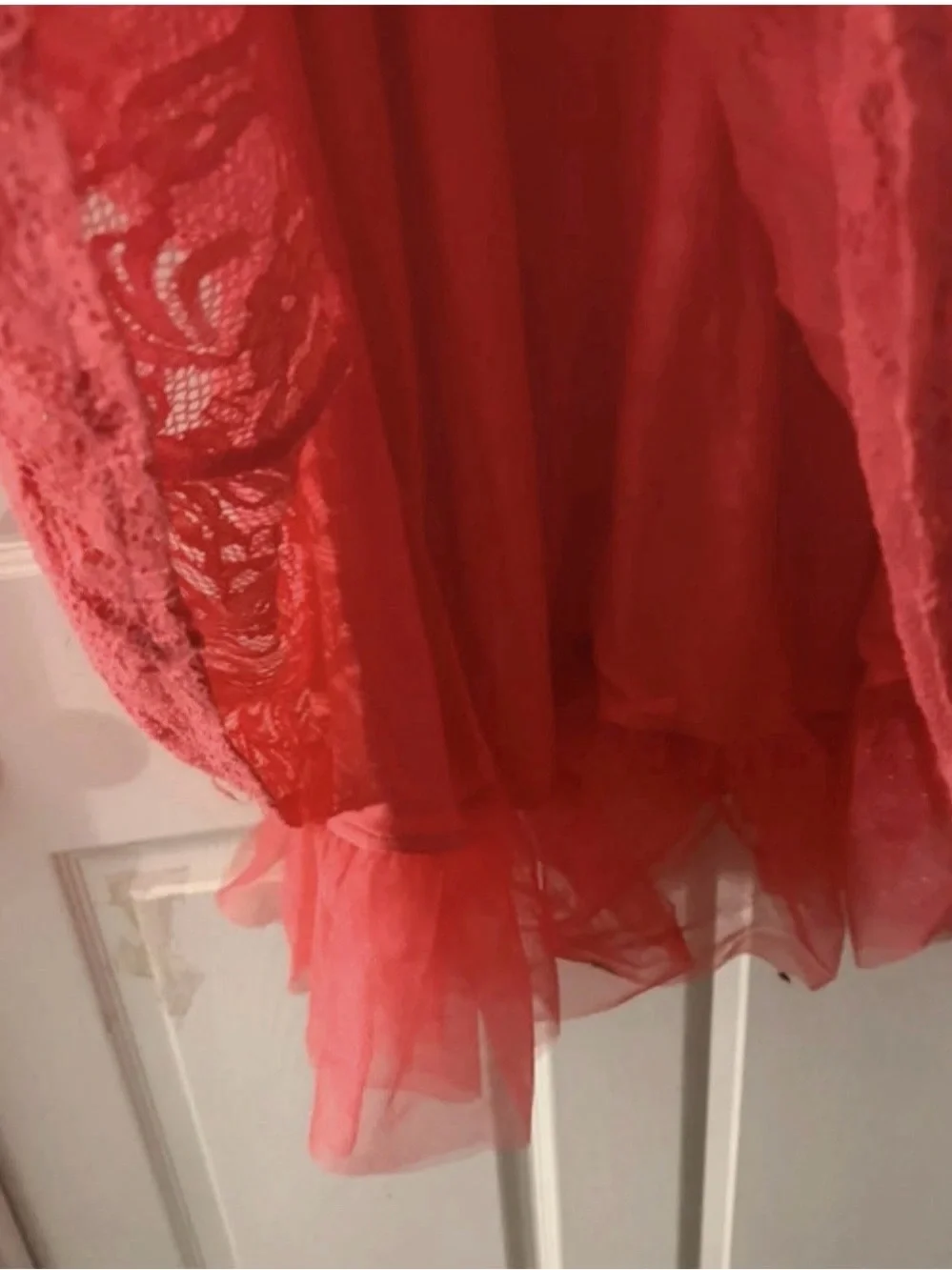 Lane Bryant Lace Fit-and-Flare Dress - Coral Pink